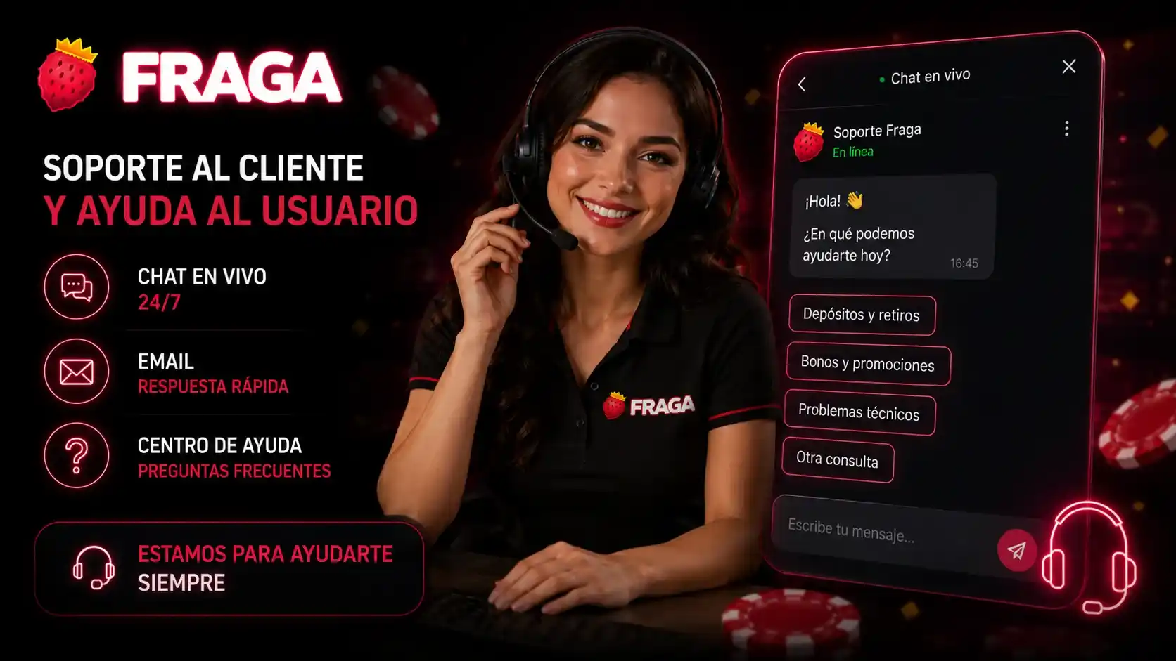 Soporte al cliente y ayuda al usuario